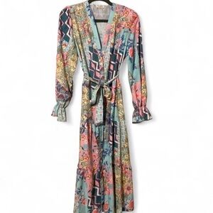 Sunday Up Wonan Vibrant Floral Long Sleeve Dress